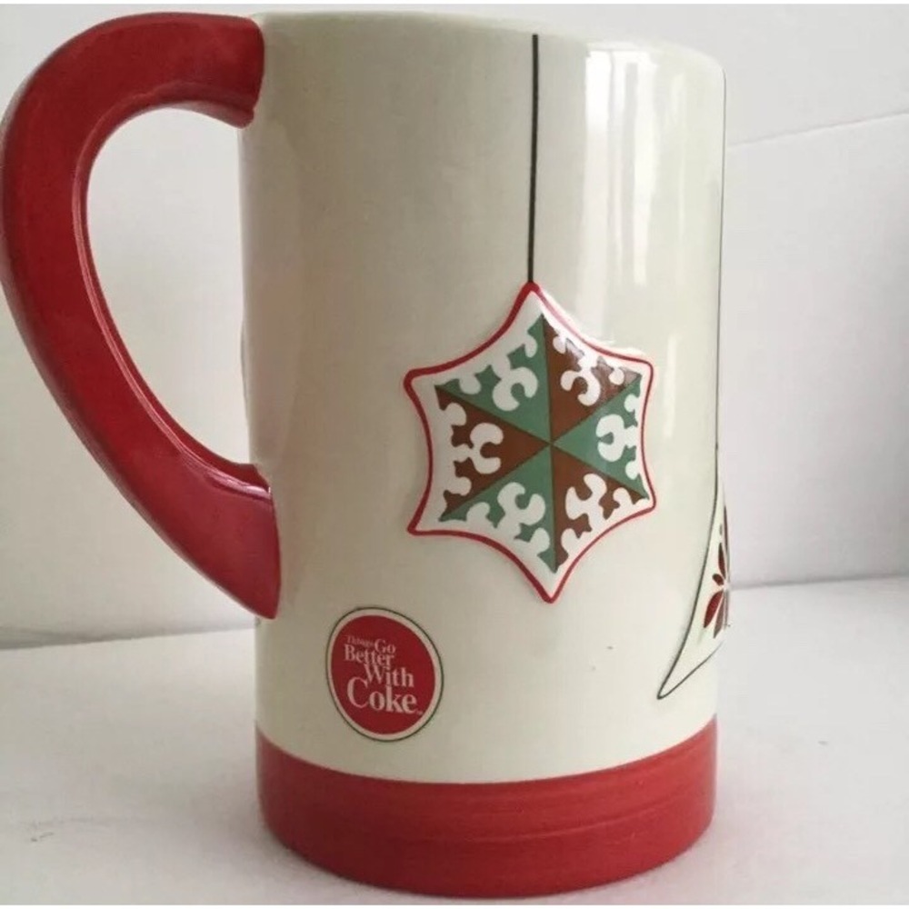 Coca-Cola Vintage Christmas Holiday Coffee Mug Tall Ceramic Cup #4068 Ornaments